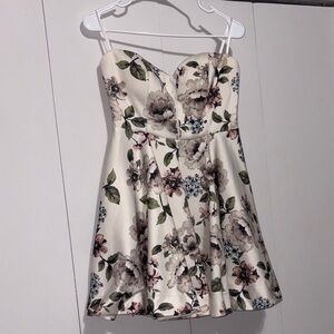 Floral Strapless Dress!